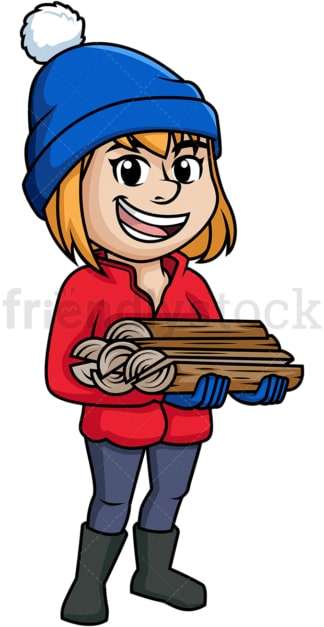 Woman carrying firewood. PNG - JPG and vector EPS (infinitely scalable).