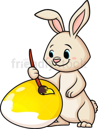 复活节兔子彩绘彩蛋。PNG - JPG和矢量EPS(无限可扩展)。