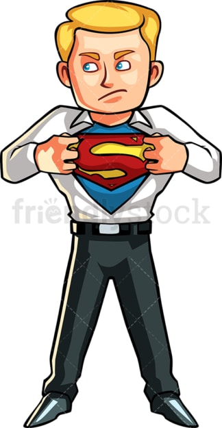 Superman-Geschaftsmann。和Vektor-EPS-Dateiformate (unendlich skalierbar)。辛特格兰德孤立的透明图片。
