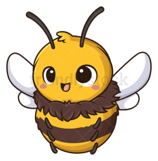 卡哇伊的蜜蜂。PNG - JPG和矢量EPS(无限扩展)。