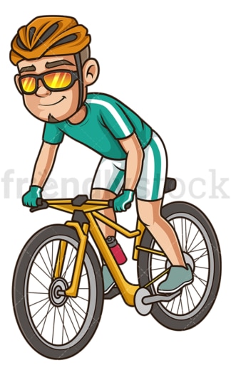 西班牙裔男子骑自行车。PNG - JPG和矢量EPS(无限缩放)。