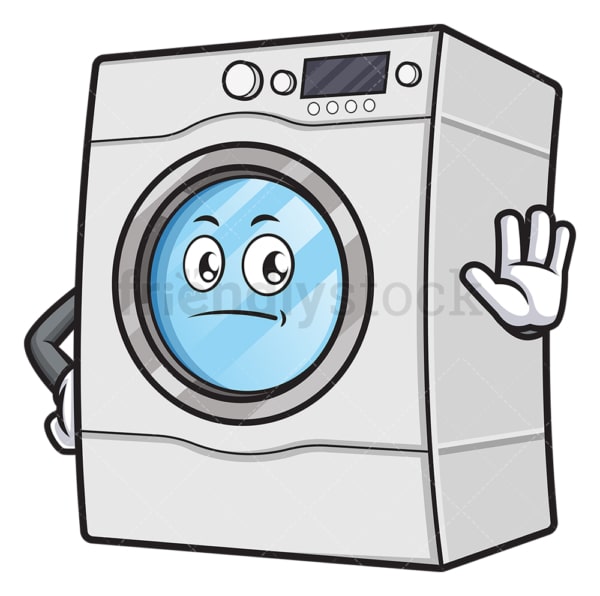 洗衣机停止手势。PNG - JPG和矢量EPS(无限可扩展)。