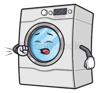 咳嗽洗衣机。PNG - JPG和矢量EPS(无限缩放)。