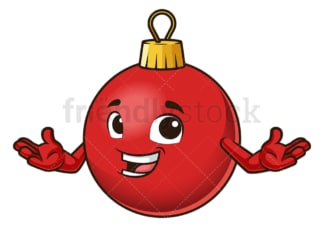 友好的圣诞球吉祥物。PNG - JPG和矢量EPS(无限可扩展)。