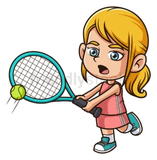 白人女孩在打网球。PNG - JPG和矢量EPS(无限扩展)。