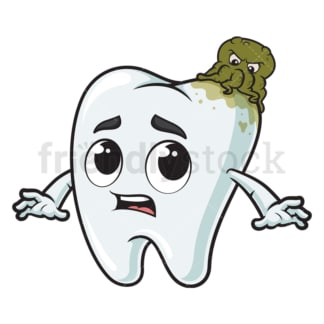 Kiem die tandbederf veroorzaakt. PNG - JPG en vector EPS (oneindig schaalbaar).